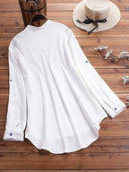 Camisa Estampada Cuello Alto Plus Size | Oficina Transpirable | Tallas 1XL-5XL | Tico Trendy