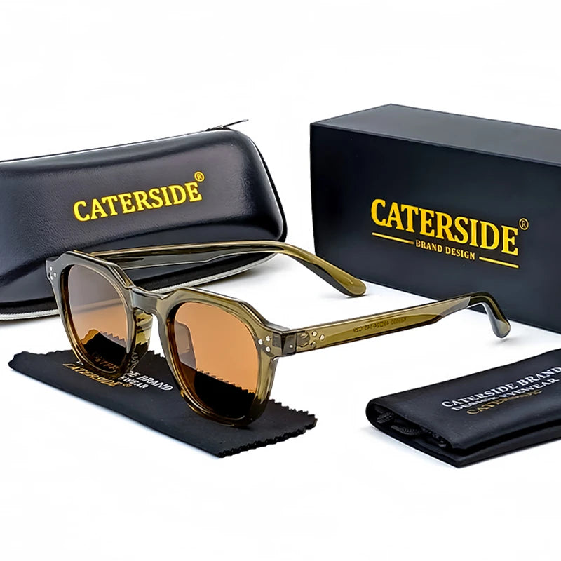 Gafas de Sol Polarizadas CATERSIDE | Montura Poligonal TR90 Ultraligera | UV400