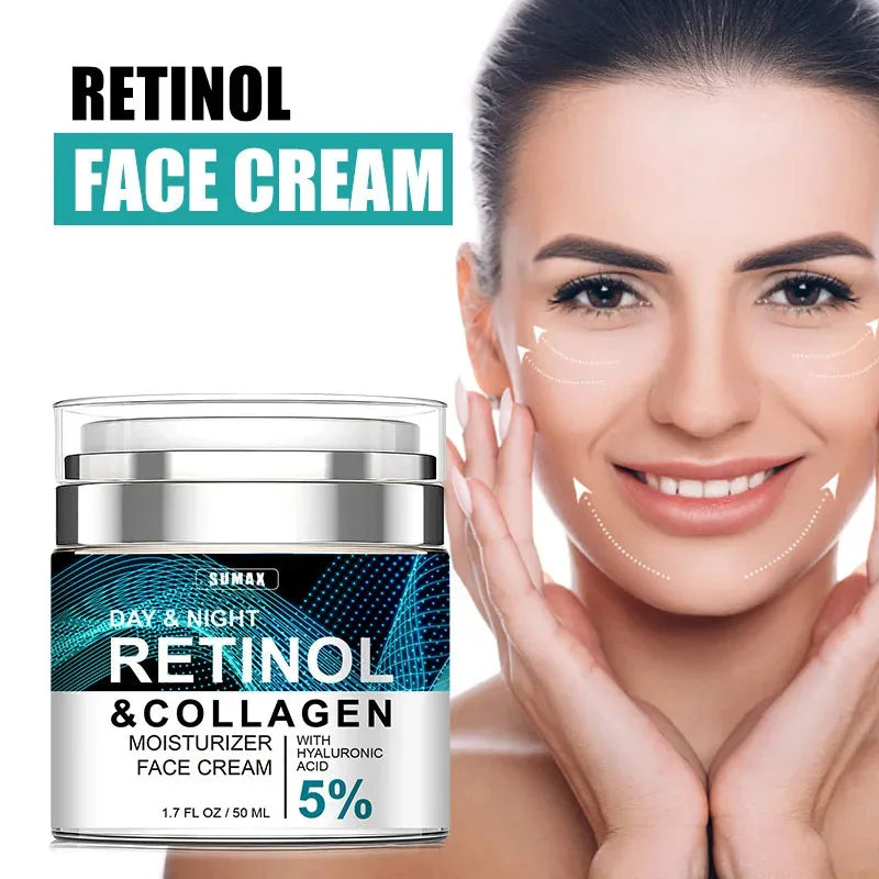 Crema Facial con Retinol y Ácido Hialurónico | Antienvejecimiento e Hidratante | Ticotrendy
