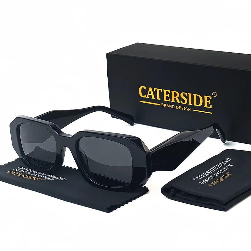 Gafas de Sol CATERSIDE Polarizadas | Montura Grande de Acetato Poligonal | UV400
