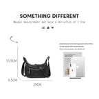 LAORENTOU, bandolera de piel auténtica para mujer, bolso cruzado de gran capacidad para Otoño e Invierno 2025, bolso Hobo para trabajo y oficina