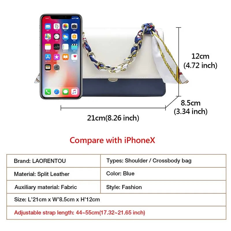 LAORENTOU bolso de hombro de cuero dividido para mujer, bolso de moda, bolso cruzado de mujer de diseño de lujo 2025