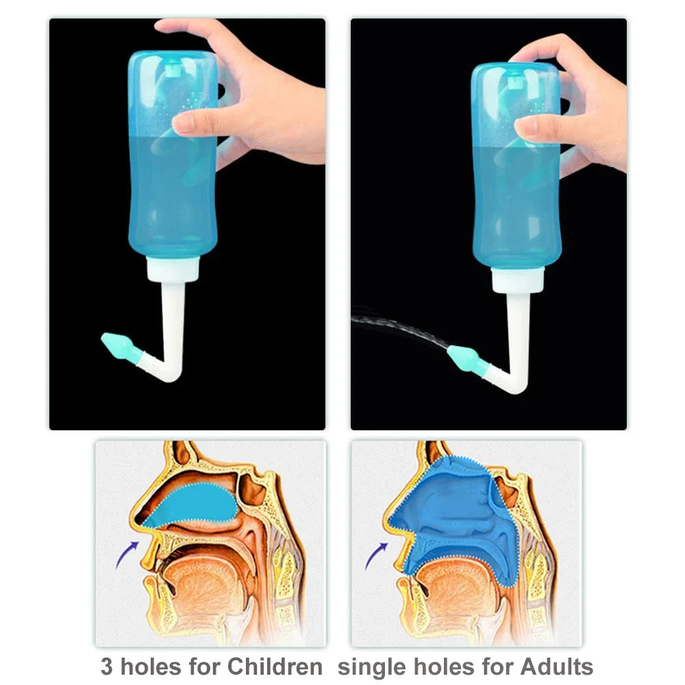 Lavador Nasal Neti Pot | Limpieza Vías Respiratorias Para Adultos Y Niños | Tratamiento Rinitis