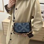 Bolso Hombro Vaquero Mujer Retro Estrellas Cinta Leopardo