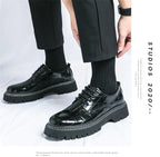 Zapatos Vestir Marrones Hombre | A Cuadros Cordones Punta Redonda Informal Negocios