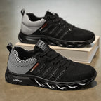 Zapatos Running para Hombre | Malla Negra Transpirable | Ligeros para Verano | Ticotrendy