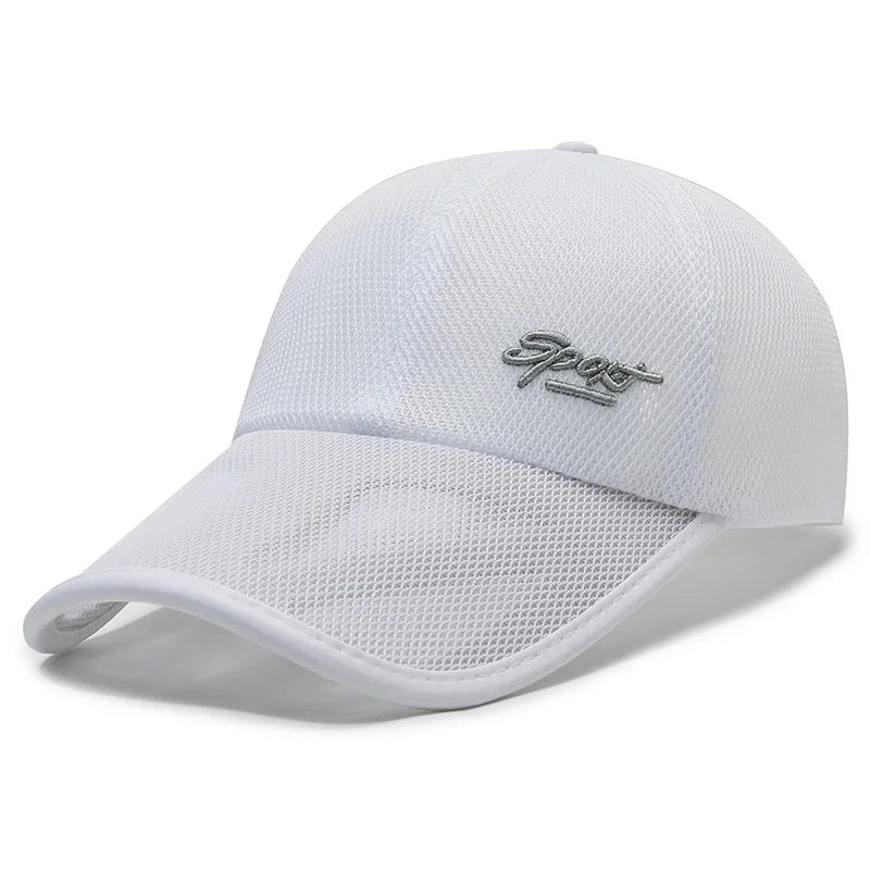 Gorra de Béisbol con Visera Larga y Malla Transpirable