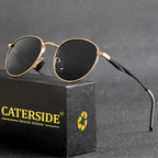 Gafas de Sol CATERSIDE Polarizadas | Montura Redonda Metal | Estilo Punk