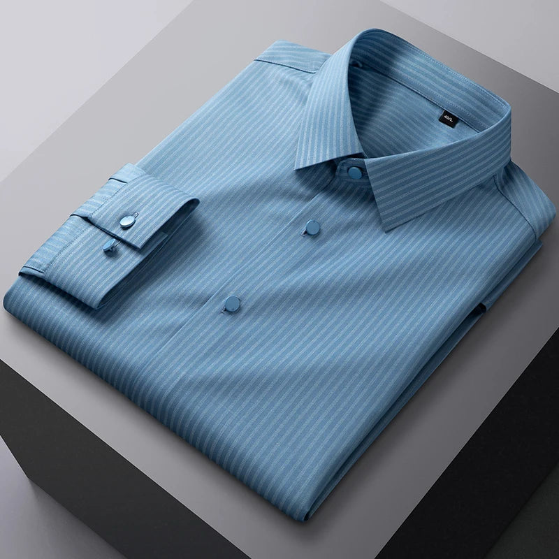 Camisa Cuadros Bambú Stretch | Ajuste Formal | Estilo Coreano | Fácil de Cuidar | Ticotrendy