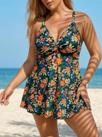 Tankini a Rayas con Lazos Talla Grande | 3 Colores