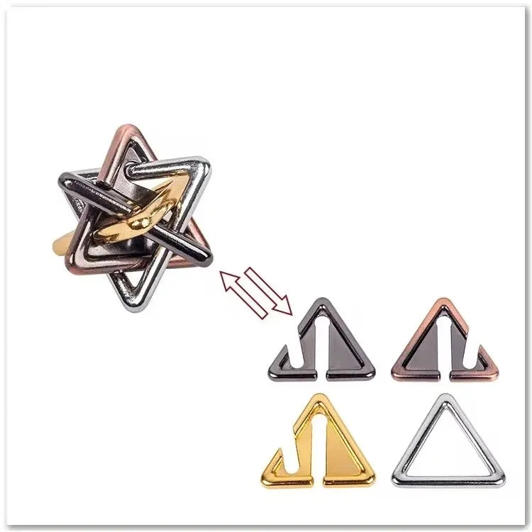 Rompecabezas de Metal IQ clásico creativo, rompecabezas mágico desconcertante, juego de juguetes para niños y adultos, regalos divertidos para niños