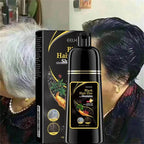 Champú de tinte para el cabello a base de hierbas naturales 3 en 1, cambio de Color del cabello, cabello gris a marrón oscuro, negro, cuidado nutritivo profundo