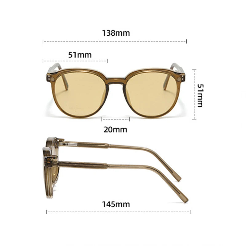 Gafas de Sol Cuadradas Polarizadas 2 en 1 | Montura TR90 | Lentes Magnéticas