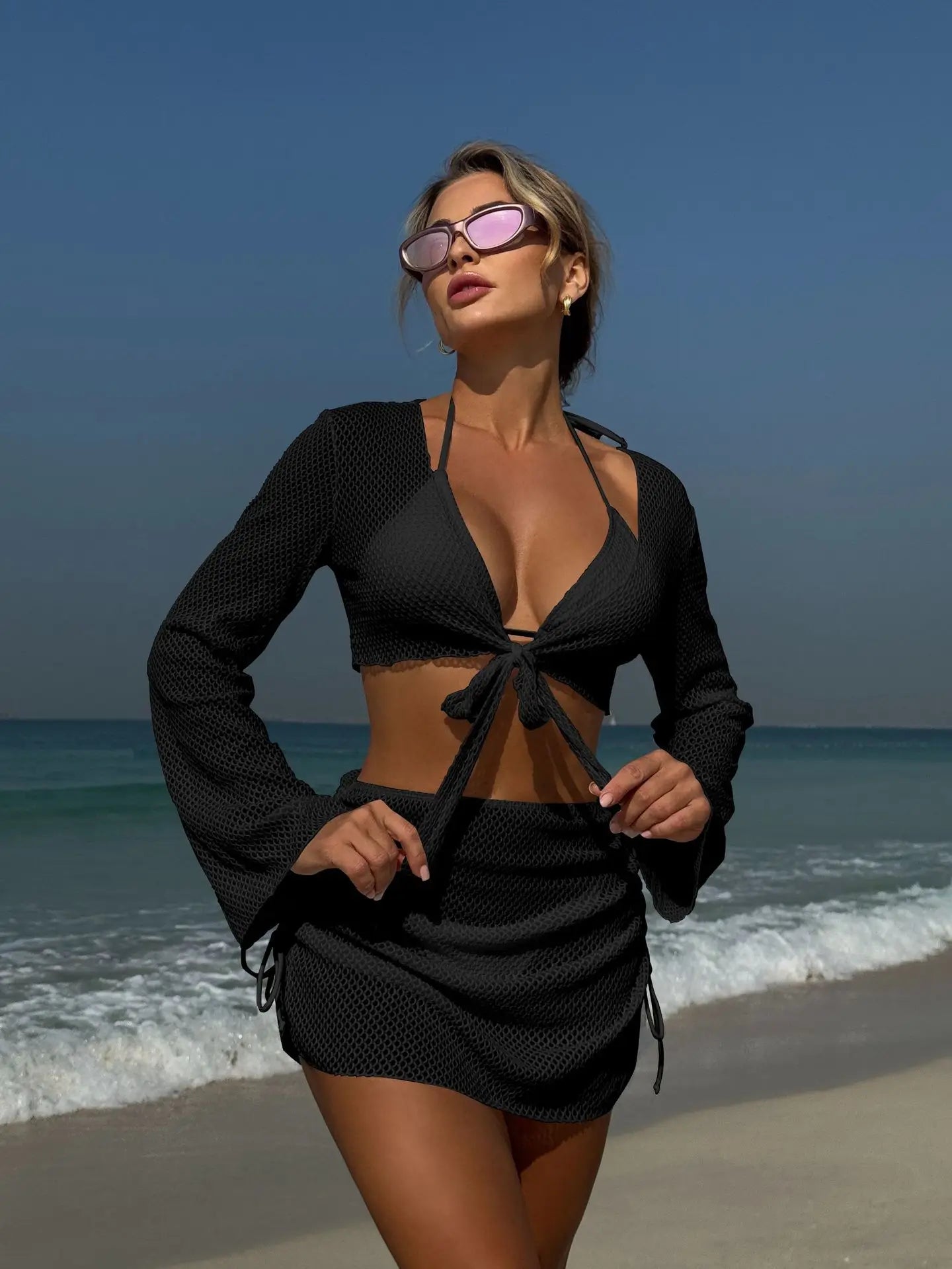 Conjunto de 4 Piezas para Playa - Outfit Completo Pura Vida