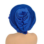 Turbante Africano con Flores, Auto Gele para Mujer