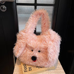 Bolso De Hombro Mullido Mujer Con Perros Bandolera De Gran Capacidad