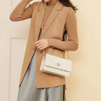 LAORENTOU bolso cruzado de cuero dividido para mujer, bolso de hombro femenino de moda 20225, bolso pequeño elegante