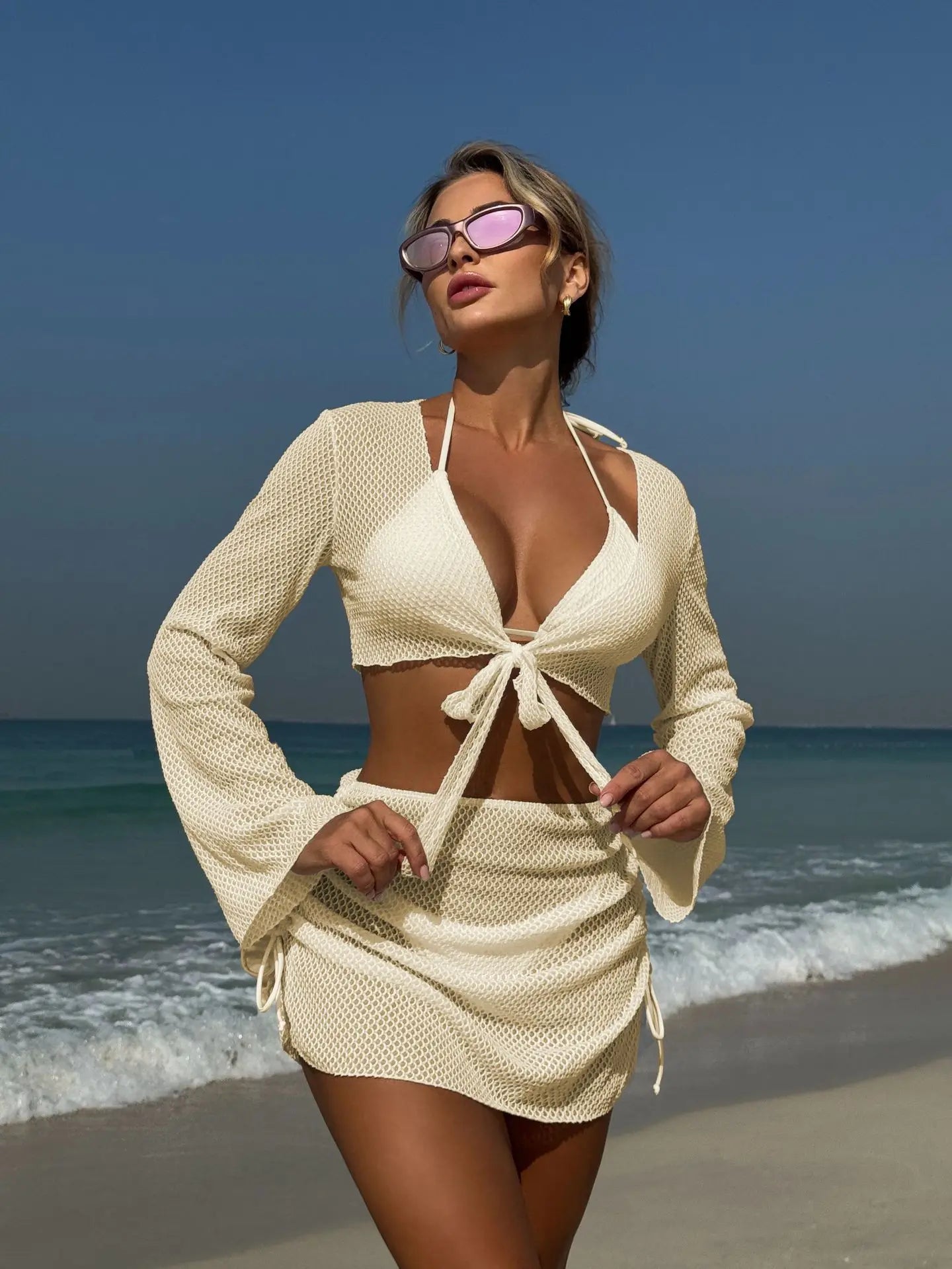 Conjunto de 4 Piezas para Playa - Outfit Completo Pura Vida