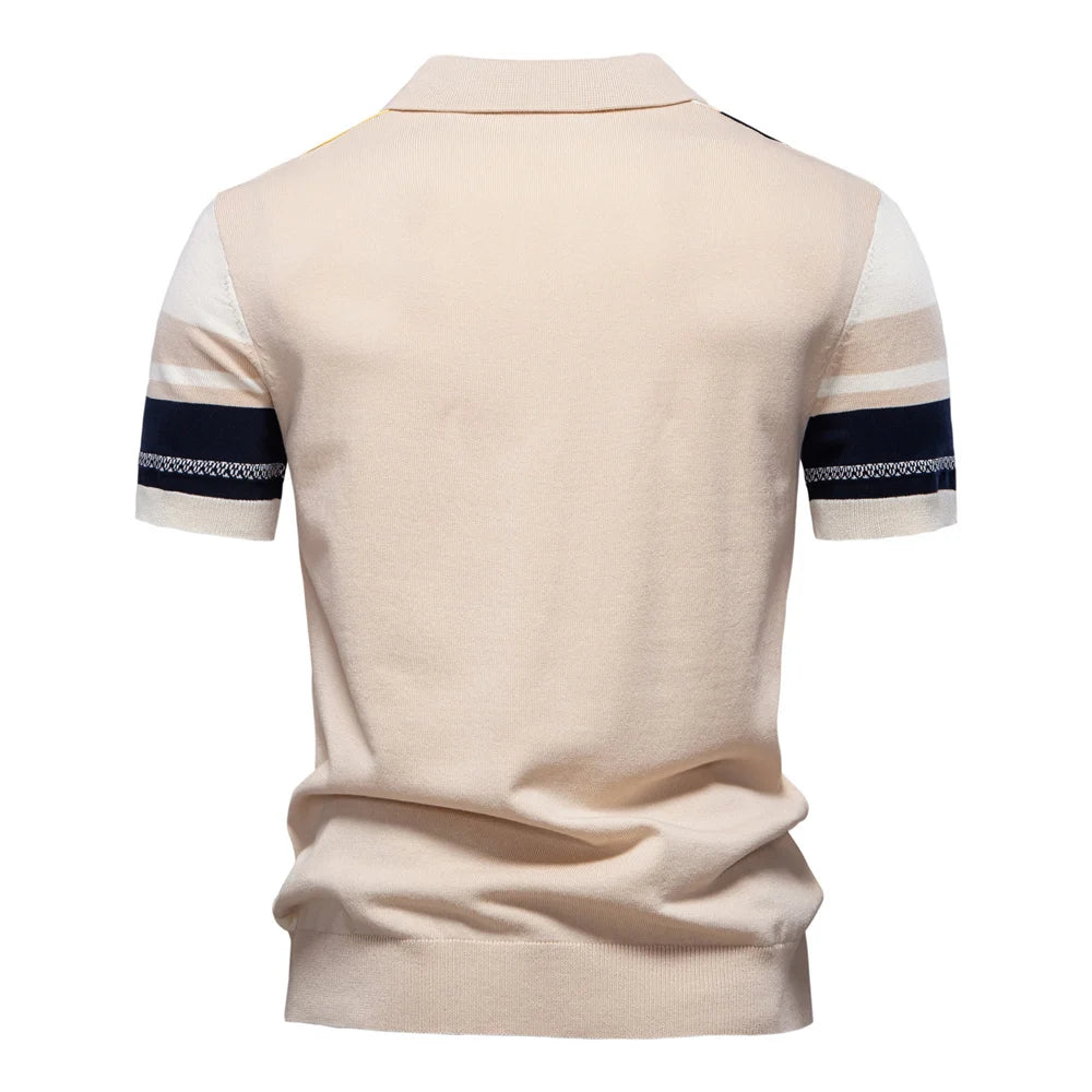 Polo Panel Contraste Malla Hombre | Punto Ligero Transpirable | Tallas S-XXL | Tico Trendy