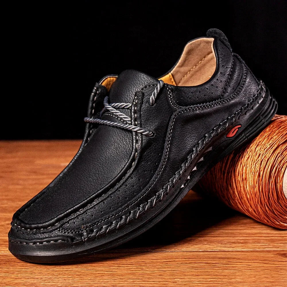 Zapatos Cuero Hombre ∣ Casual Negocios ∣ Talla Grande Hechos a Mano