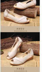 Sandalias de Cuña Planas | Punta Abierta | Tallas 41-42 | Genuinas