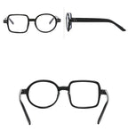 Montura Gafas Asimétricas Retro Redondas Cuadradas | Lentes Transparentes Unisex Ópticas