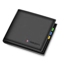 Billetera Pequeña Cuero Genuino | RFID Monedero Plegable | Tarjetero Regalo Padre Novio