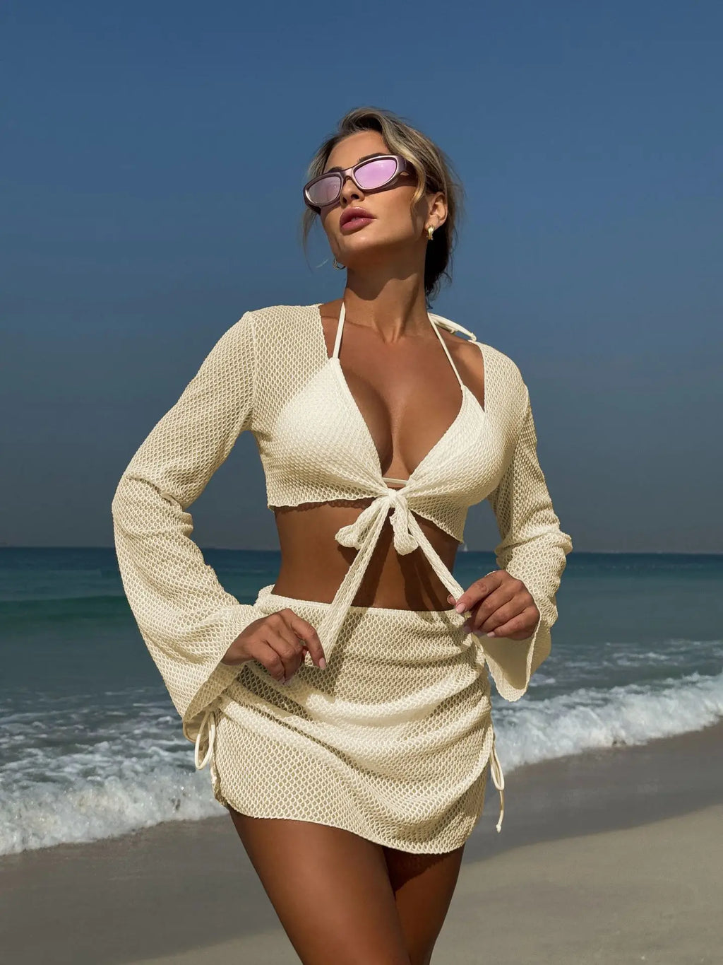 Conjunto de 4 Piezas para Playa - Outfit Completo Pura Vida