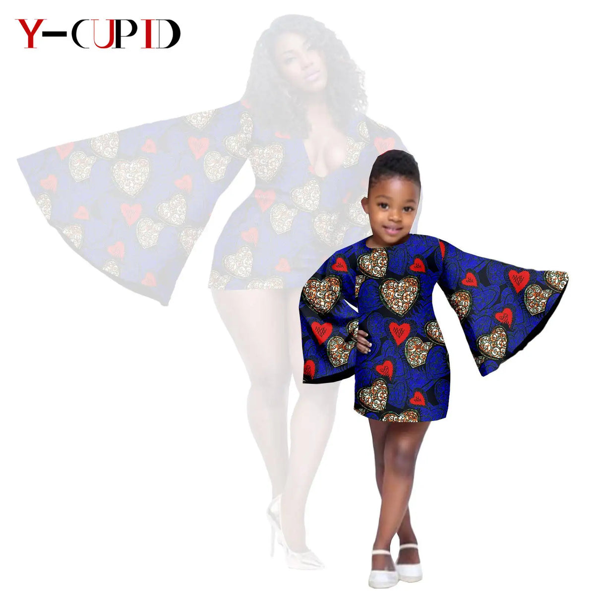 Vestido Dashiki y Mini Capa Madre e Hija | Tico Trendy