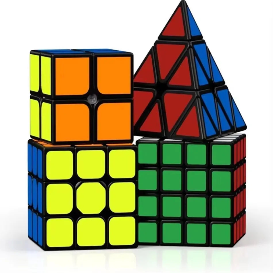 Cubo mágico Qiyi 2x2 3x3 4x4 5x5 6x6 pegatinas negras rompecabezas educativo Cubo mágico juguetes para niños regalo juguete Cubo mágico