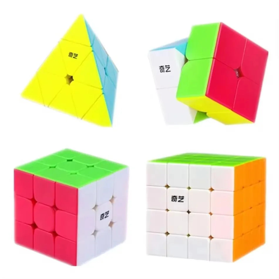 Cubo mágico Qiyi 2x2 3x3 4x4 5x5 6x6 pegatinas negras rompecabezas educativo Cubo mágico juguetes para niños regalo juguete Cubo mágico