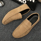Mocasines Lona Hombre ∣ Transpirables Ligeros ∣ Conducción Zapatos Planos