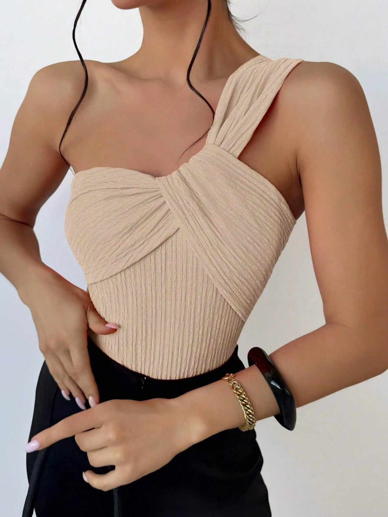 Traje de Baño Enterizo Un Hombro | Plisado Elegante y Sexy
