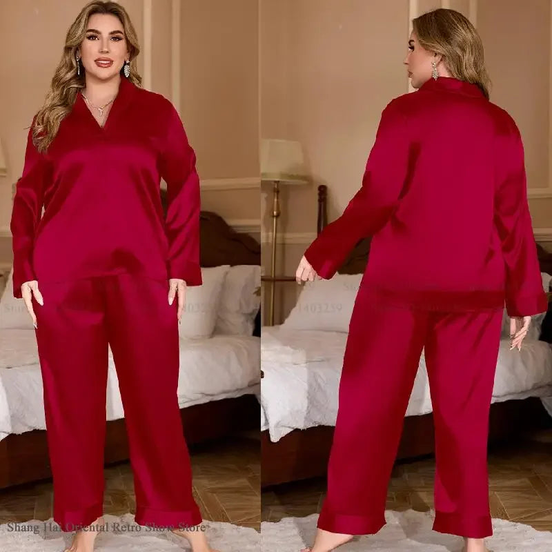 Conjunto de Pijama con Encaje Translucido | Talla Grande