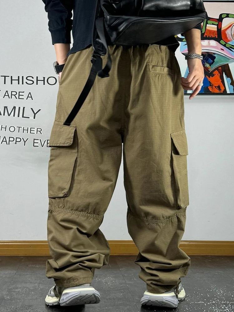 Pantalón Cargo Caqui | Algodón | Corte Holgado | Hombre | Ticotrendy