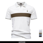Polo Rayas Cuello V Verano Hombre | Ajustado Transpirable | Tallas S-XXL | Tico Trendy