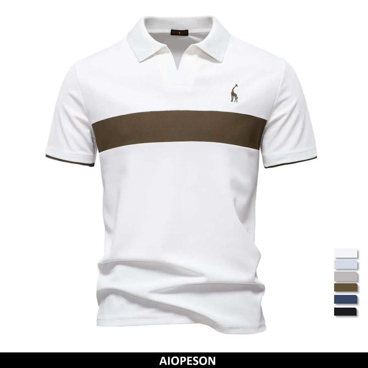Polo Rayas Cuello V Verano Hombre | Ajustado Transpirable | Tallas S-XXL | Tico Trendy