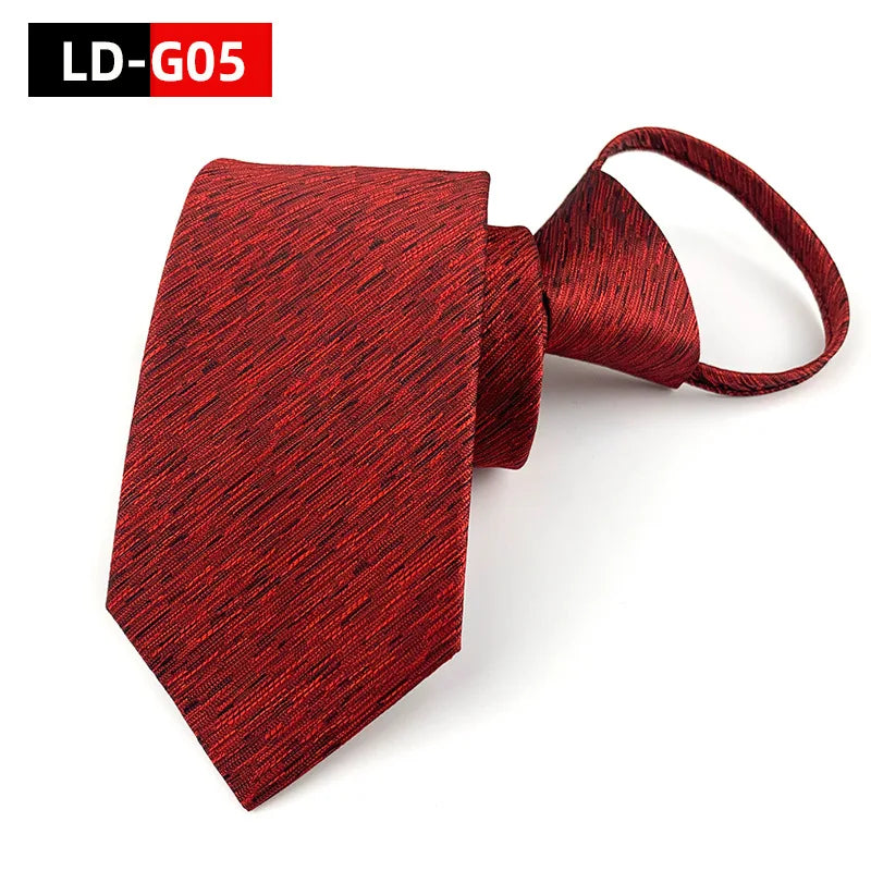 Corbata Preatada Cremallera Estrecha Estilo Tico Negocios Elegancia Diaria