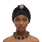 Turbante de Lentejuelas para Mujer Estilo Africano