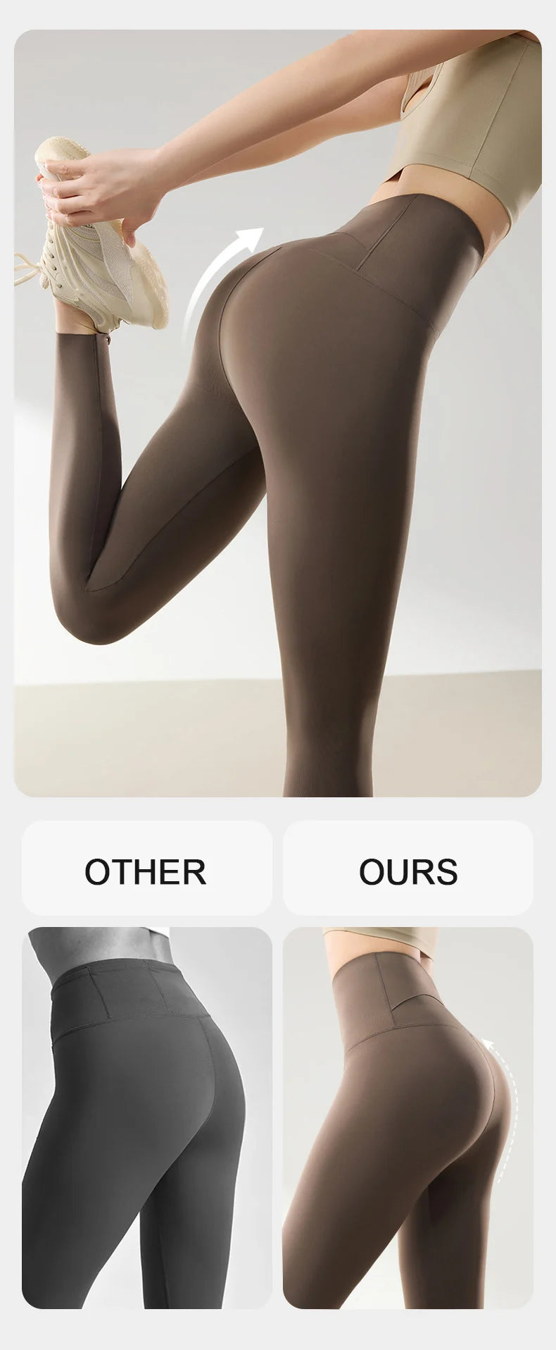 Leggings Piel Tiburón PV | Cintura Alta Bolsillo Espalda | Ajustado Sexy Fitness Yoga | Ticotrendy