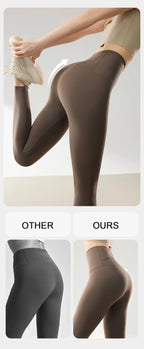 Leggings Piel Tiburón PV | Cintura Alta Bolsillo Espalda | Ajustado Sexy Fitness Yoga | Ticotrendy