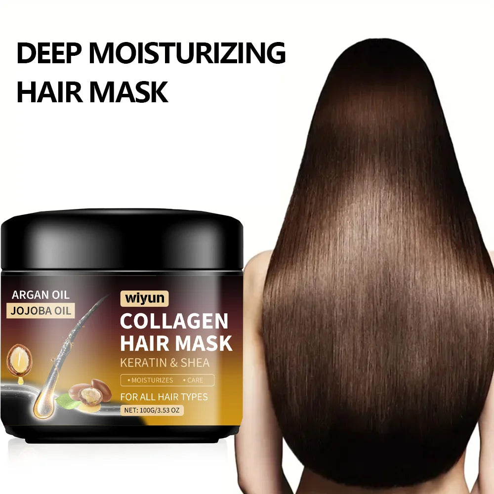 Mascarilla hidratante para el cabello con queratina, acondicionador suave y liso, Frizz, cuidado del cabello dañado, reparación del cabello dañado, restauración de brillo