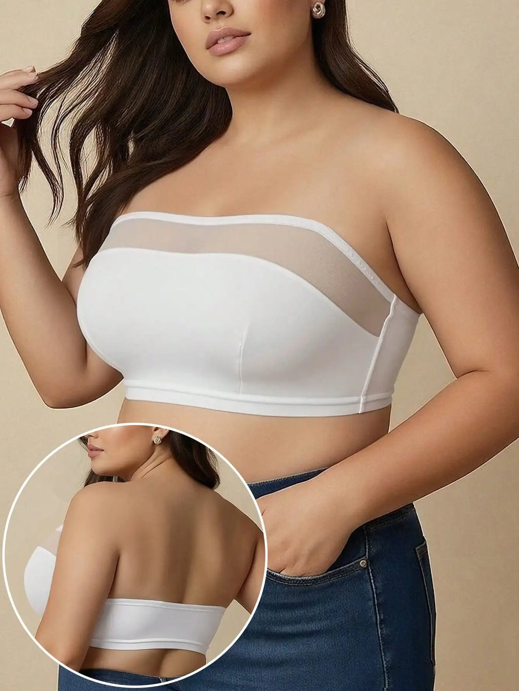 Sujetador Bandeau Sin Costuras Soporte Anticaida | Tico Trendy