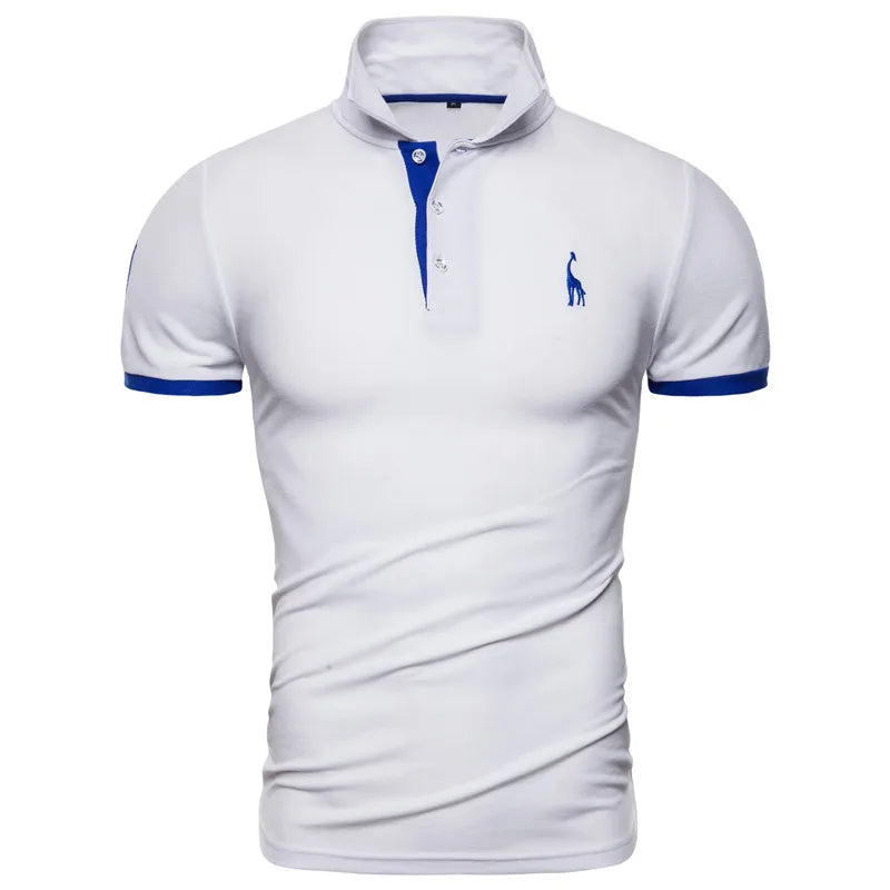 Polo Bordado Jirafa Hombre | Manga Corta Casual | Tallas XS-5XL | Tico Trendy