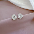 Pendientes Redondos Brillantes | Circonita Lujo | Acero Inoxidable | Ticotrendy