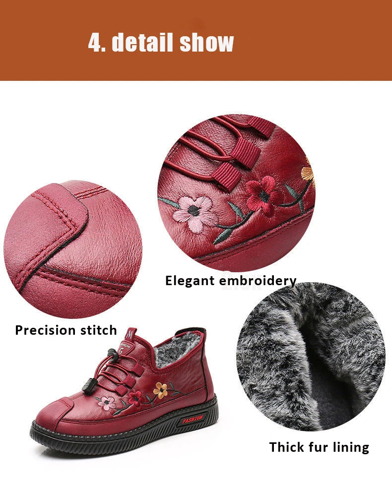 Zapatillas De Invierno Para Mamá | Mocasines Tipo Oxford Felpa Calidad