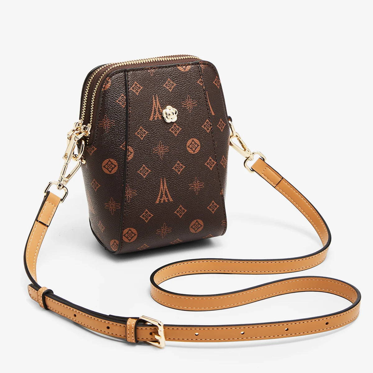 LAORENTOU, Mini bolso para teléfono móvil a la moda para mujer, bolso de hombro femenino con monograma 2025, bolso cruzado, bolso pequeño de viaje para niña
