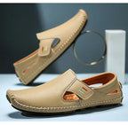 Mocasines Cuero Hombre 2025 ∣ Ahuecados Conducción ∣ Lujo Verano