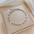 Pulsera Cadena Cubana Grano Café | Acero Inox. Moda Hip Hop | Regalo Cumpleaños | Ticotrendy