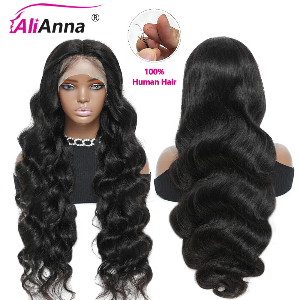Peluca de cabello humano con frente de encaje 13x6, densidad 200, pelucas de cabello humano ondulado HD transparente, peluca de cabello crudo brasileño de 30 pulgadas prearrancada